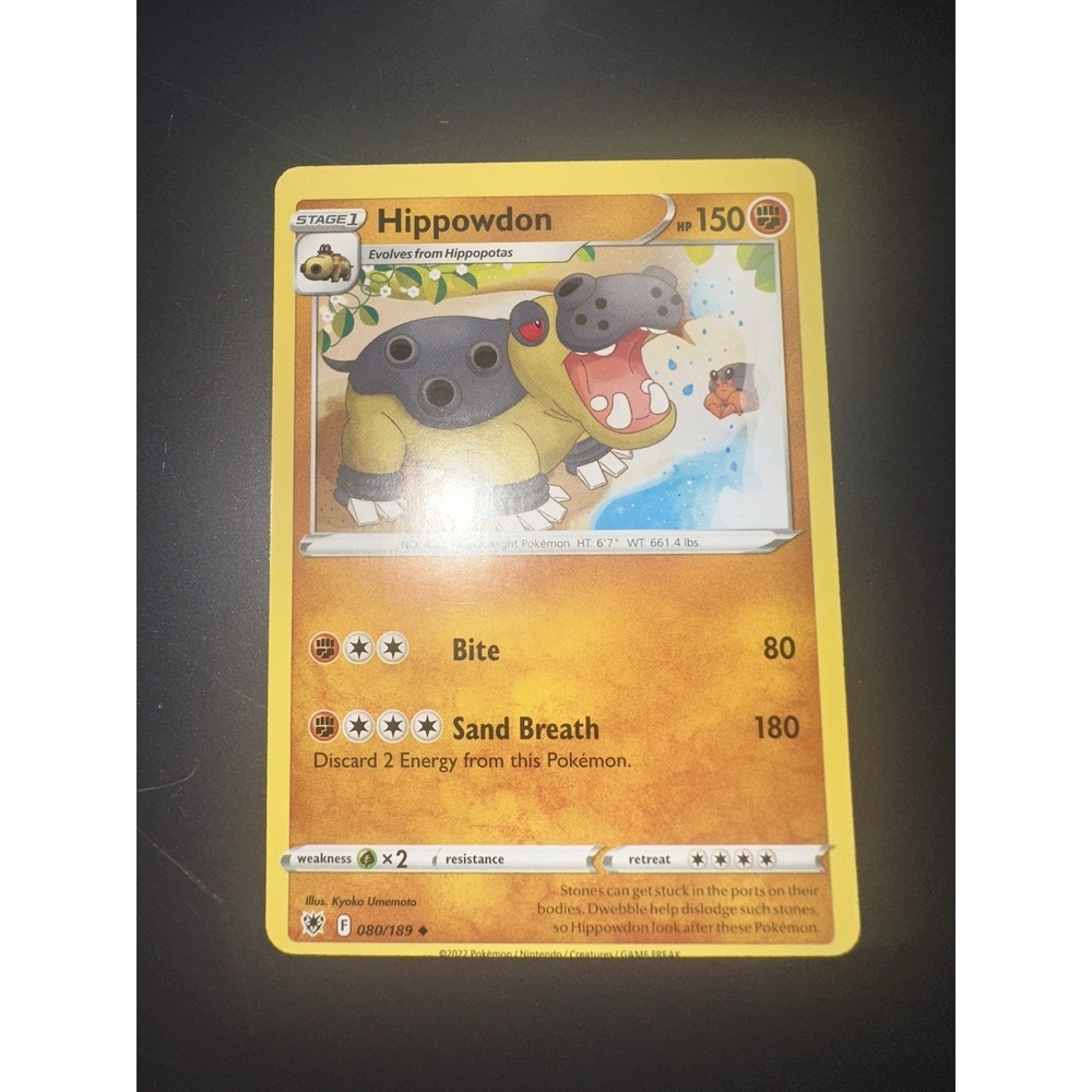 Hippowdon 080/189 FACTORY MISCUT ERROR Astral Radiance Pokemon Near Mint